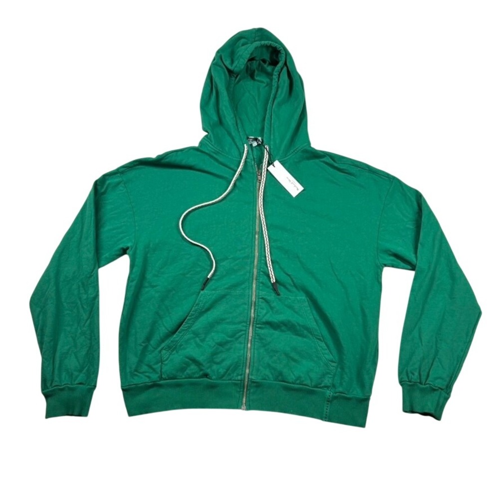 Michael Stars Hoodie Womens XL Naomi Full Zip Up Peppermint Green Designer Knit